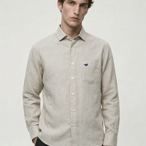 Pastel Grey Lyocell Linen Shirt