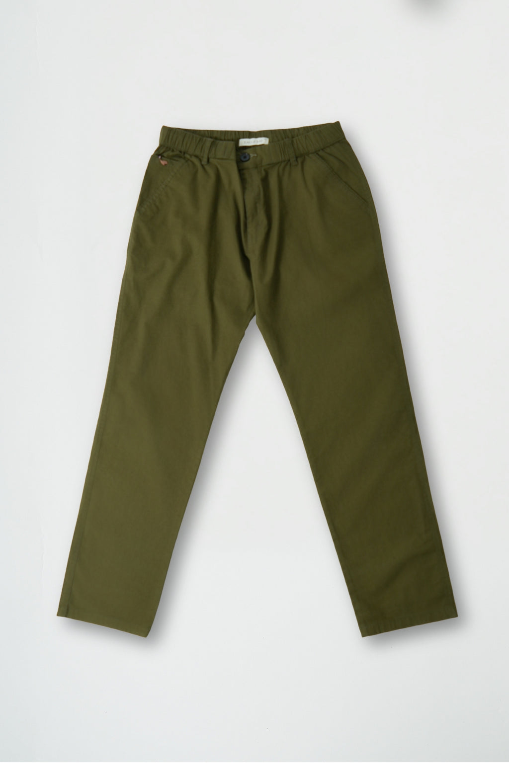 Green Cotton Drawstring Pants
