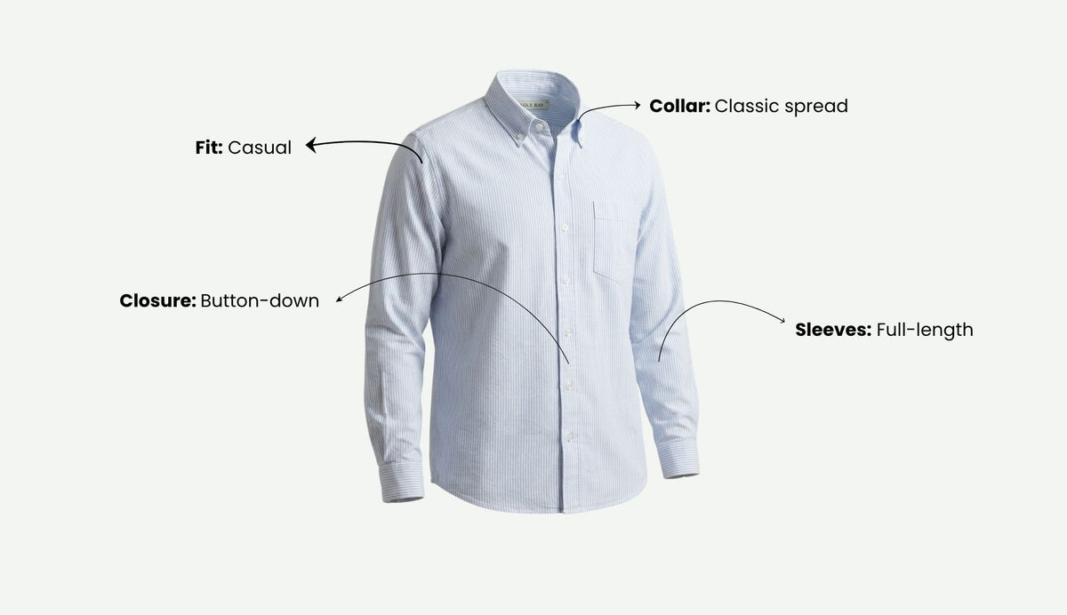 Relaxed Fit Sky Blue Pinstripe Shirt
