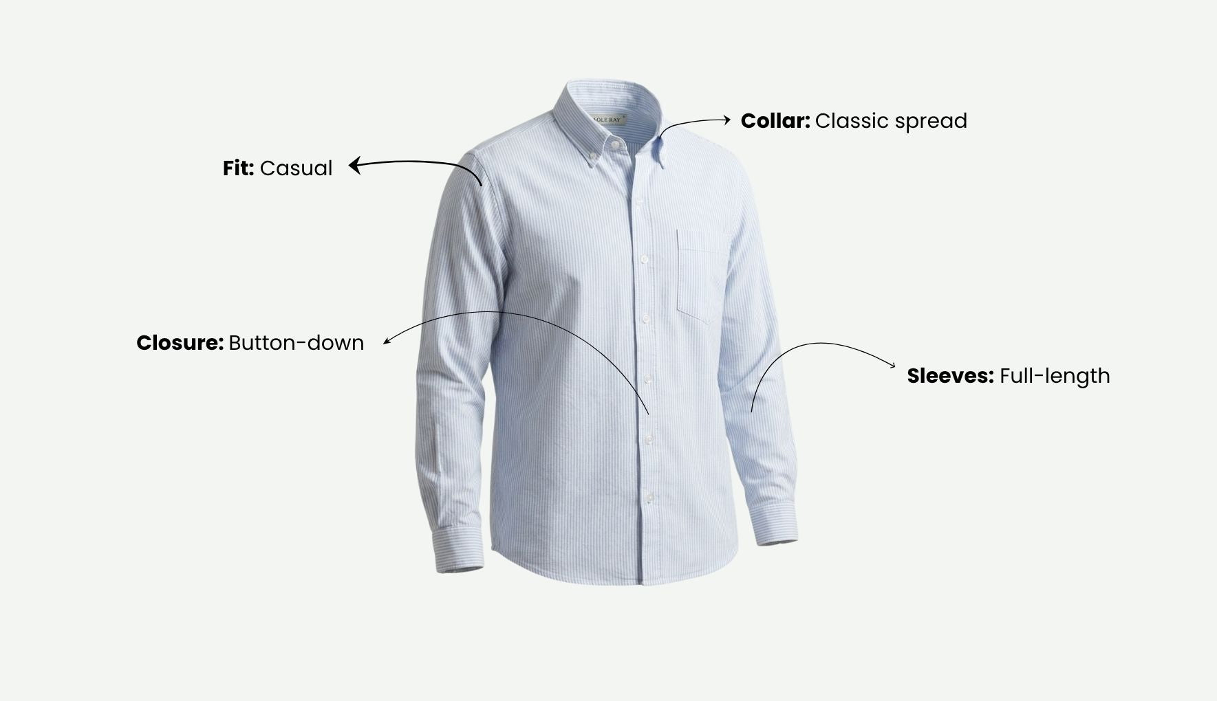 Sky Blue Pinstripe Oxford Shirt