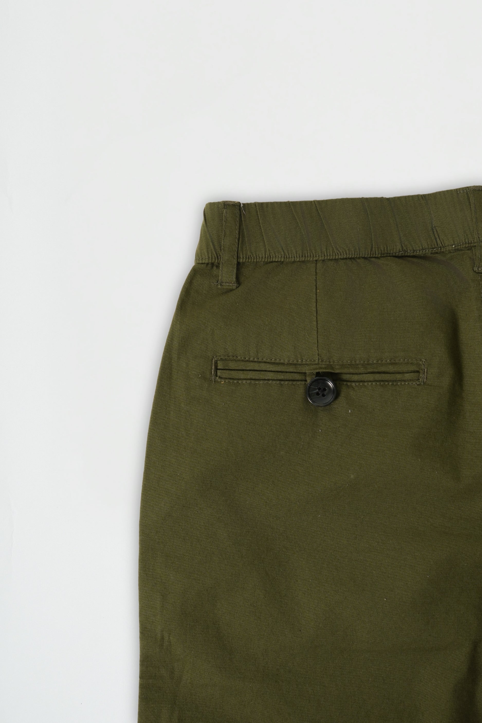 Green Cotton Drawstring Pants