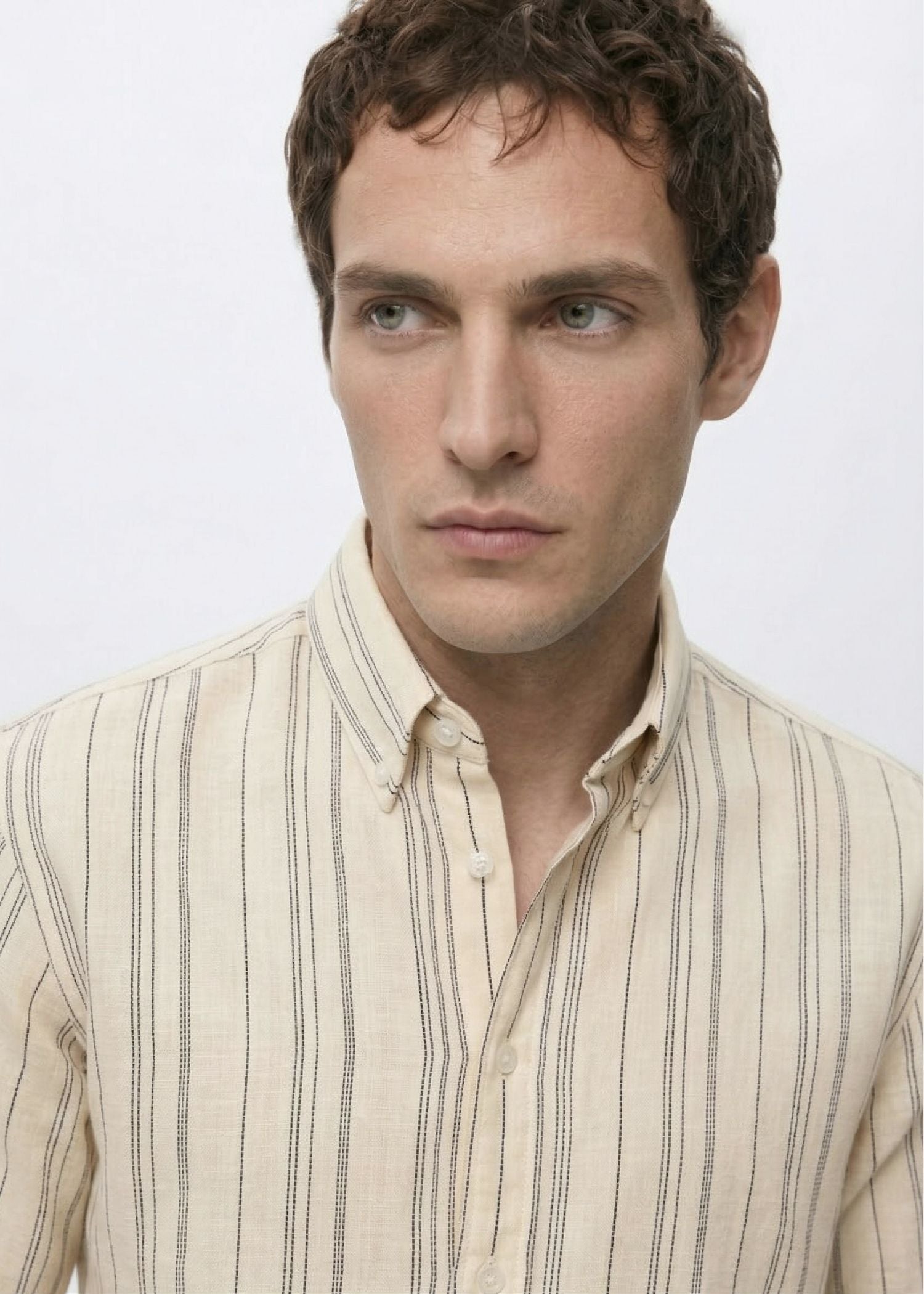 Sand Stripe Textured Shirt