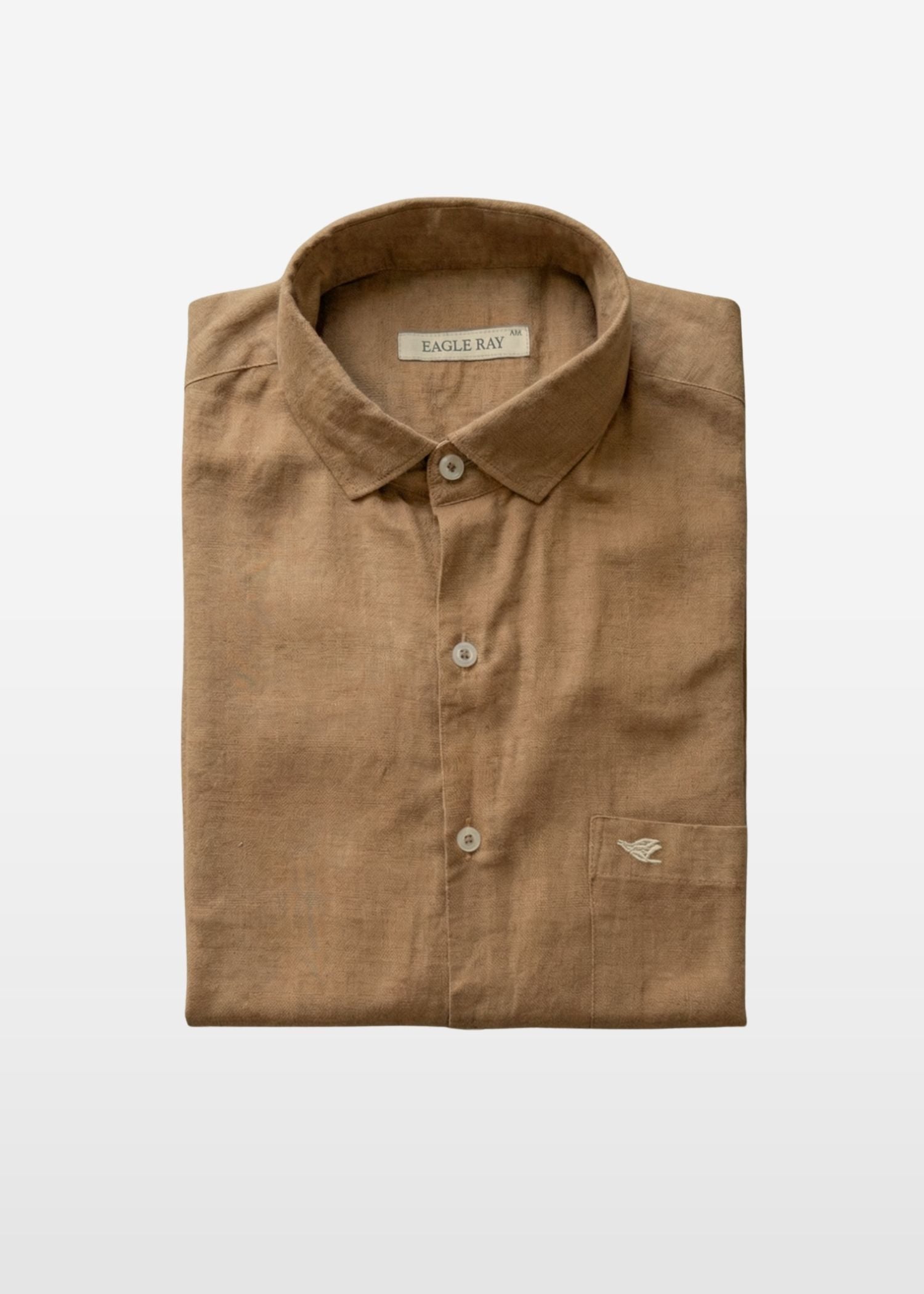 Mocha Brown Viscose Linen Shirt
