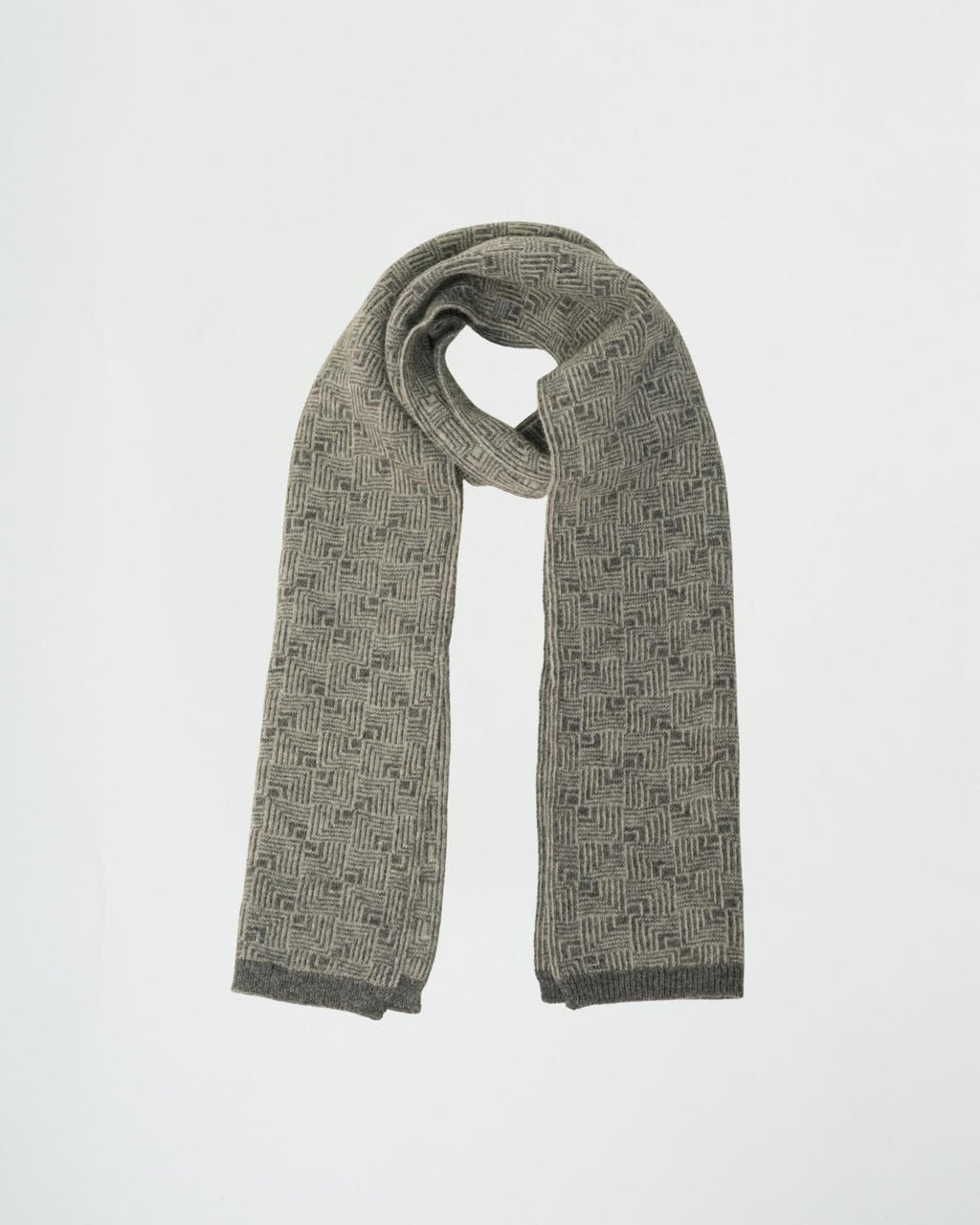 Angora Wool Muffler in Carbon Grey