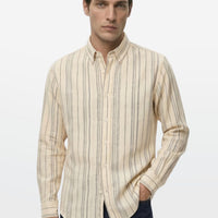 Sand Stripe Textured Shirt