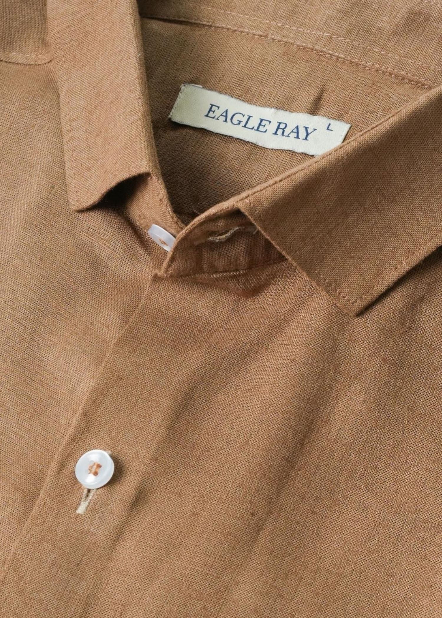 Mocha Brown Viscose Linen Shirt