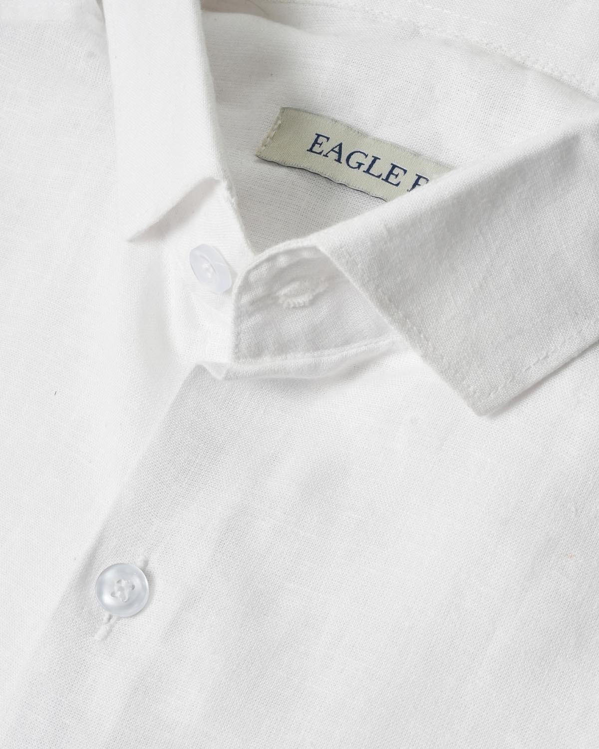 Porcelain White Viscose Linen shirt
