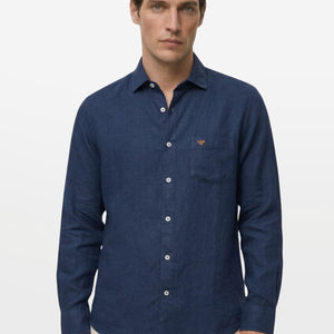 Rhino Blue Lyocell Linen Shirt