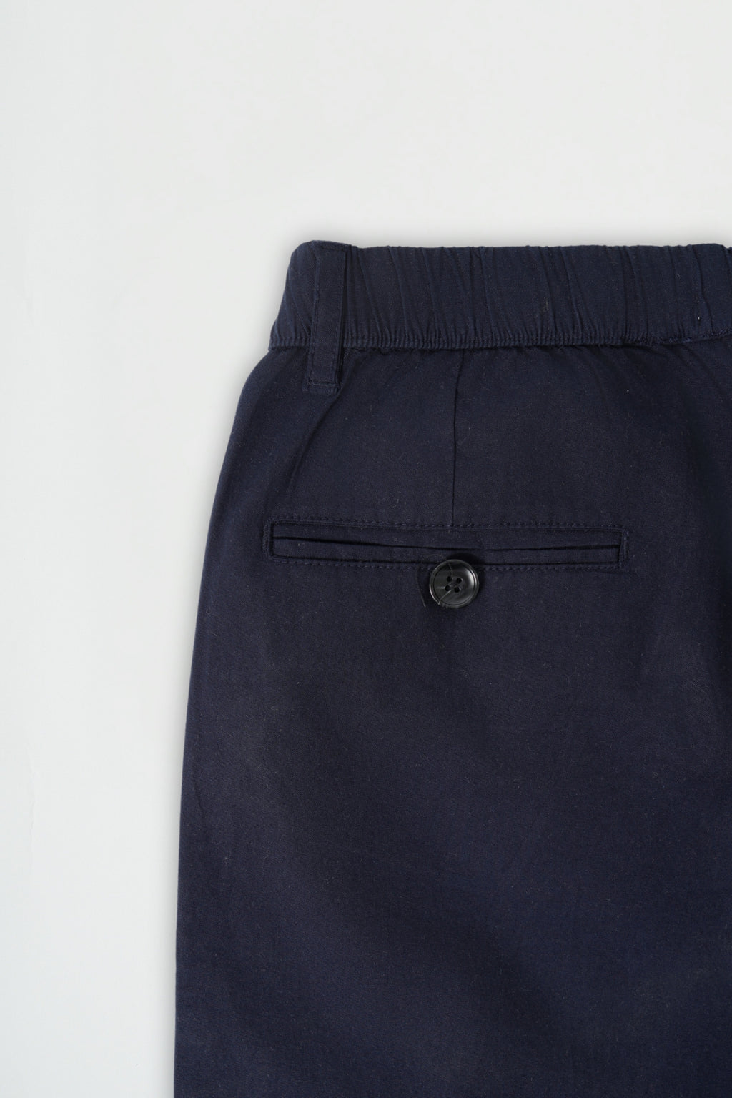 Navy Blue Cotton Drawstring Pants