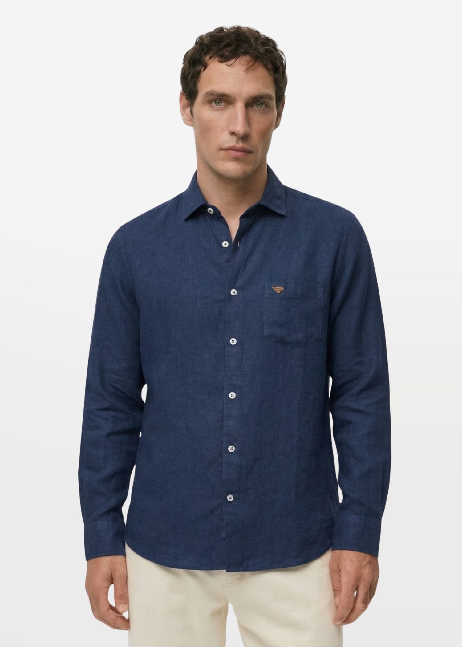 Rhino Blue Lyocell Linen Shirt