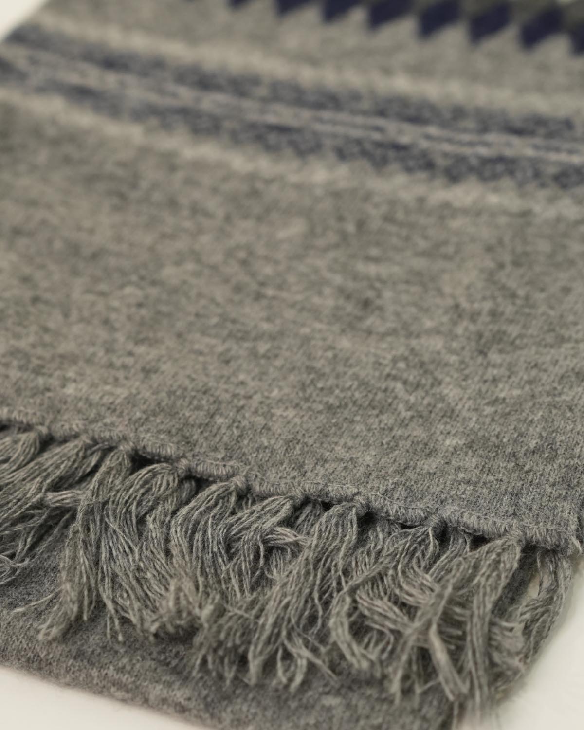 Lamb Wool Muffler in Natural Grey