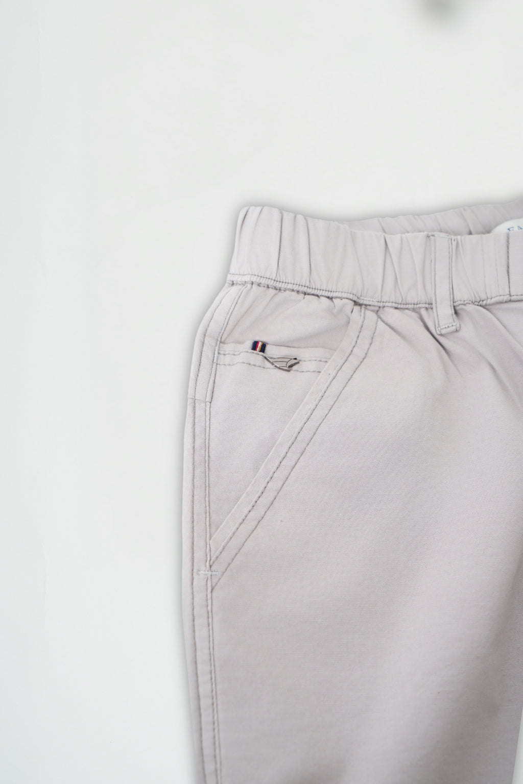 White Cotton Drawstring Pants