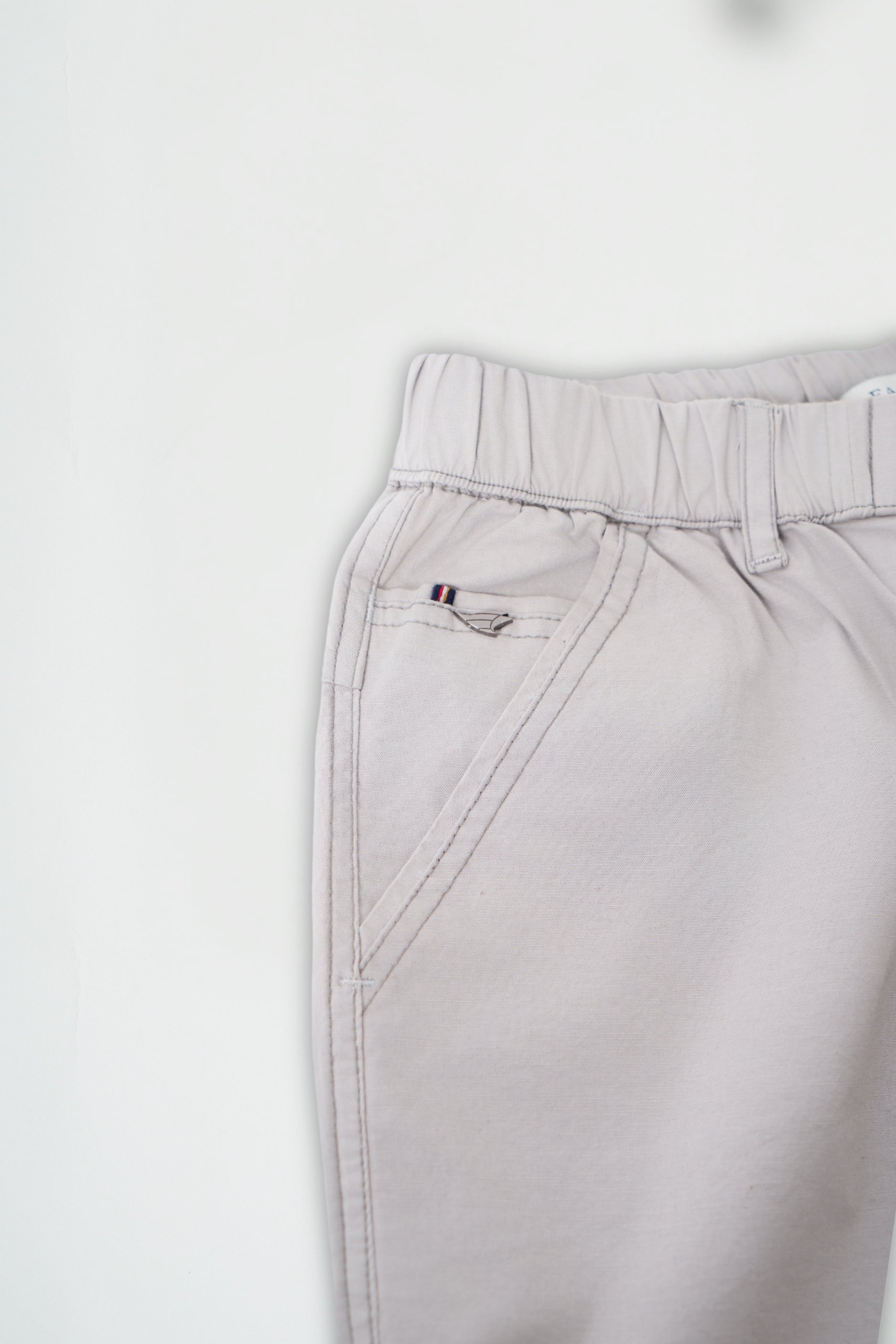 White Cotton Drawstring Pants