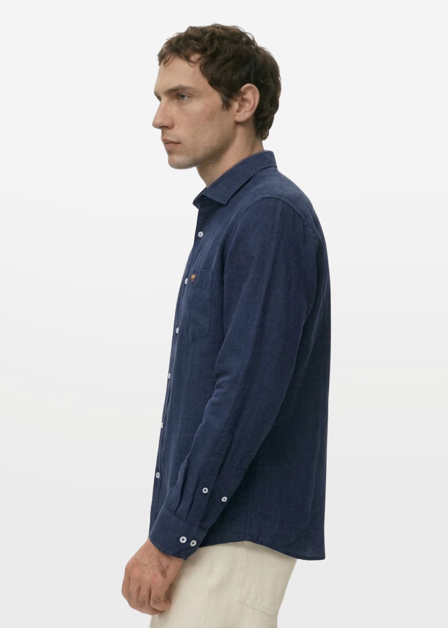 Rhino Blue Lyocell Linen Shirt