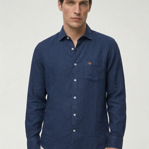 Rhino Blue Lyocell Linen Shirt