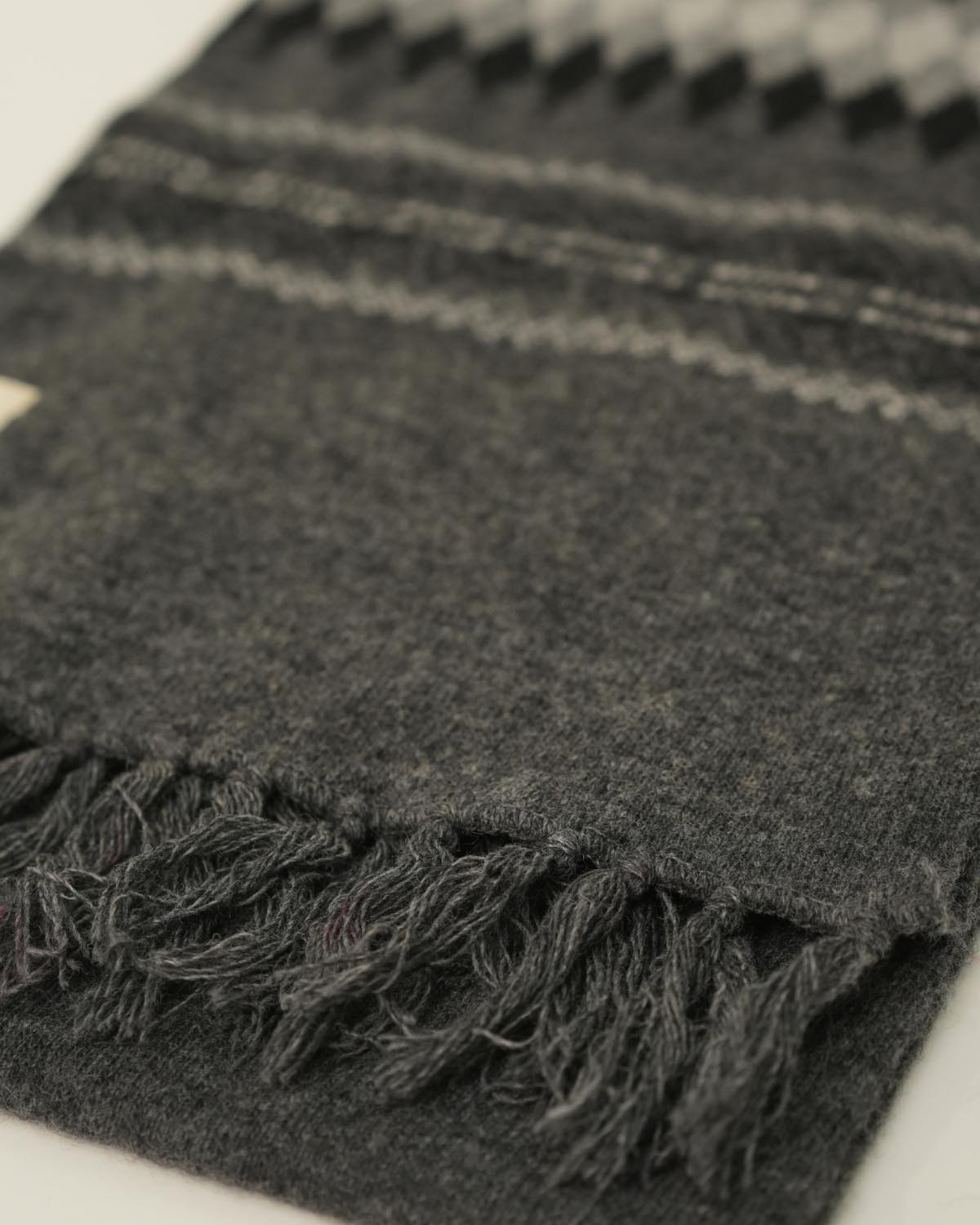 Lamb Wool Muffler in Gravel Grey