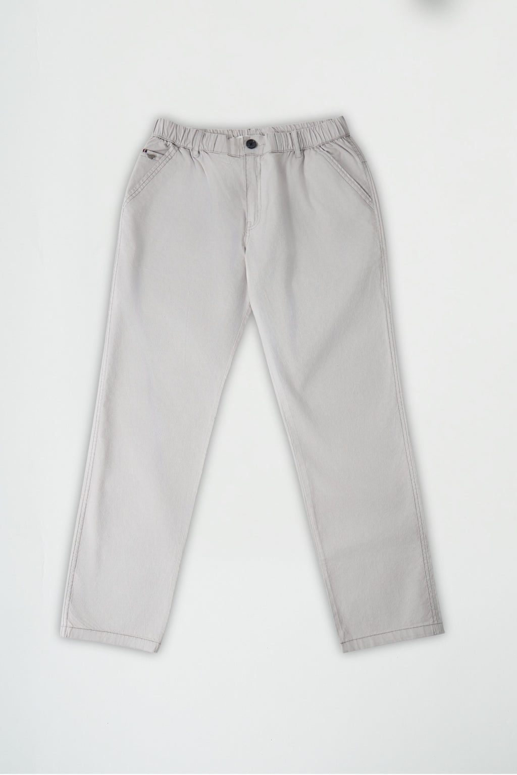White Cotton Drawstring Pants