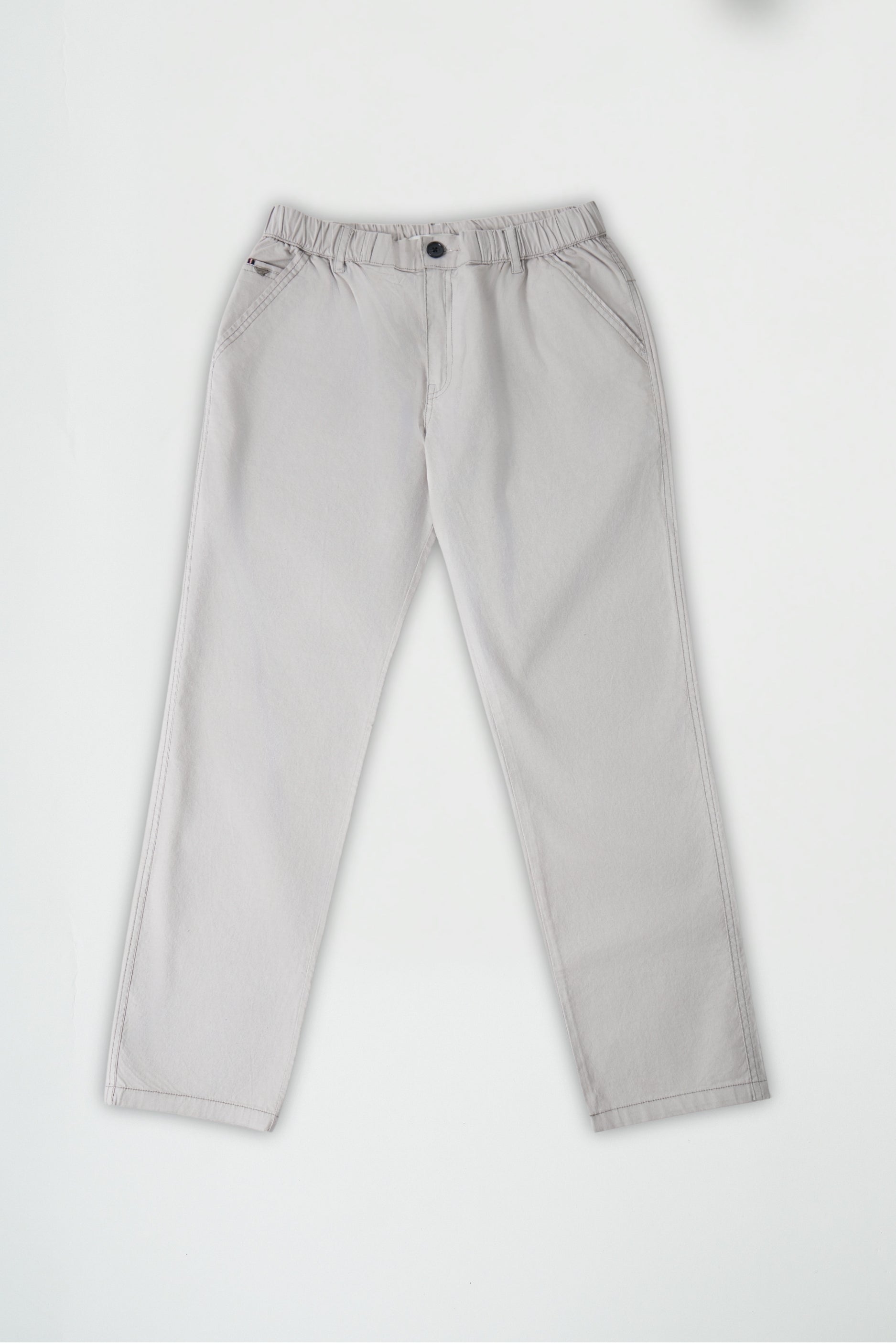 White Cotton Drawstring Pants