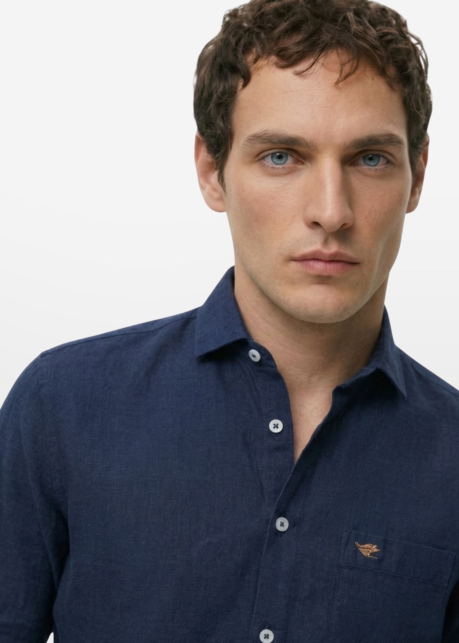 Rhino Blue Lyocell Linen Shirt