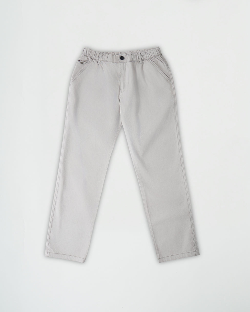 Light Grey Cotton Drawstring Pants