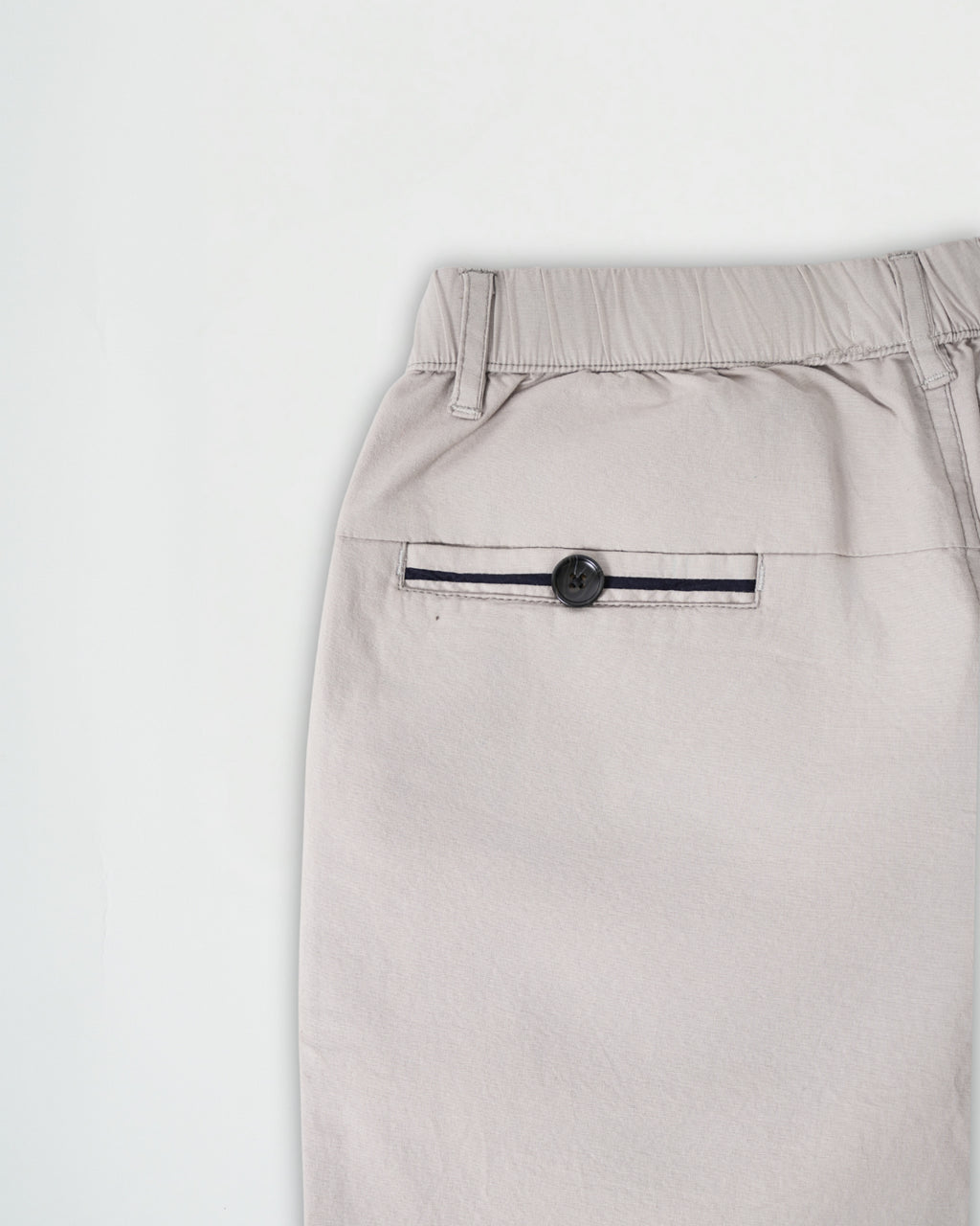 Light Grey Cotton Drawstring Pants