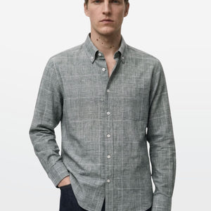 Ash Grey Check Shirt