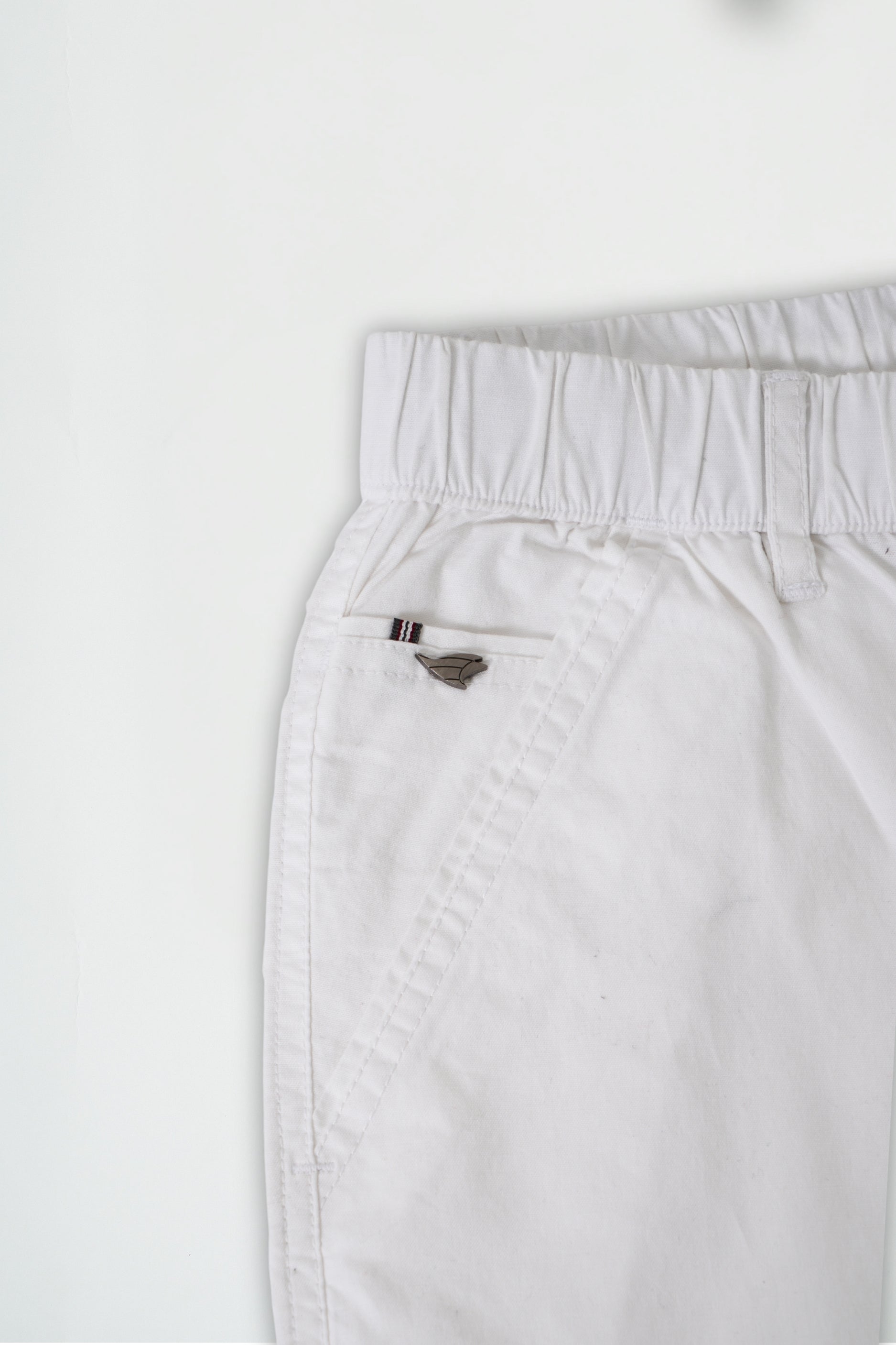 Light Grey Cotton Drawstring Pants