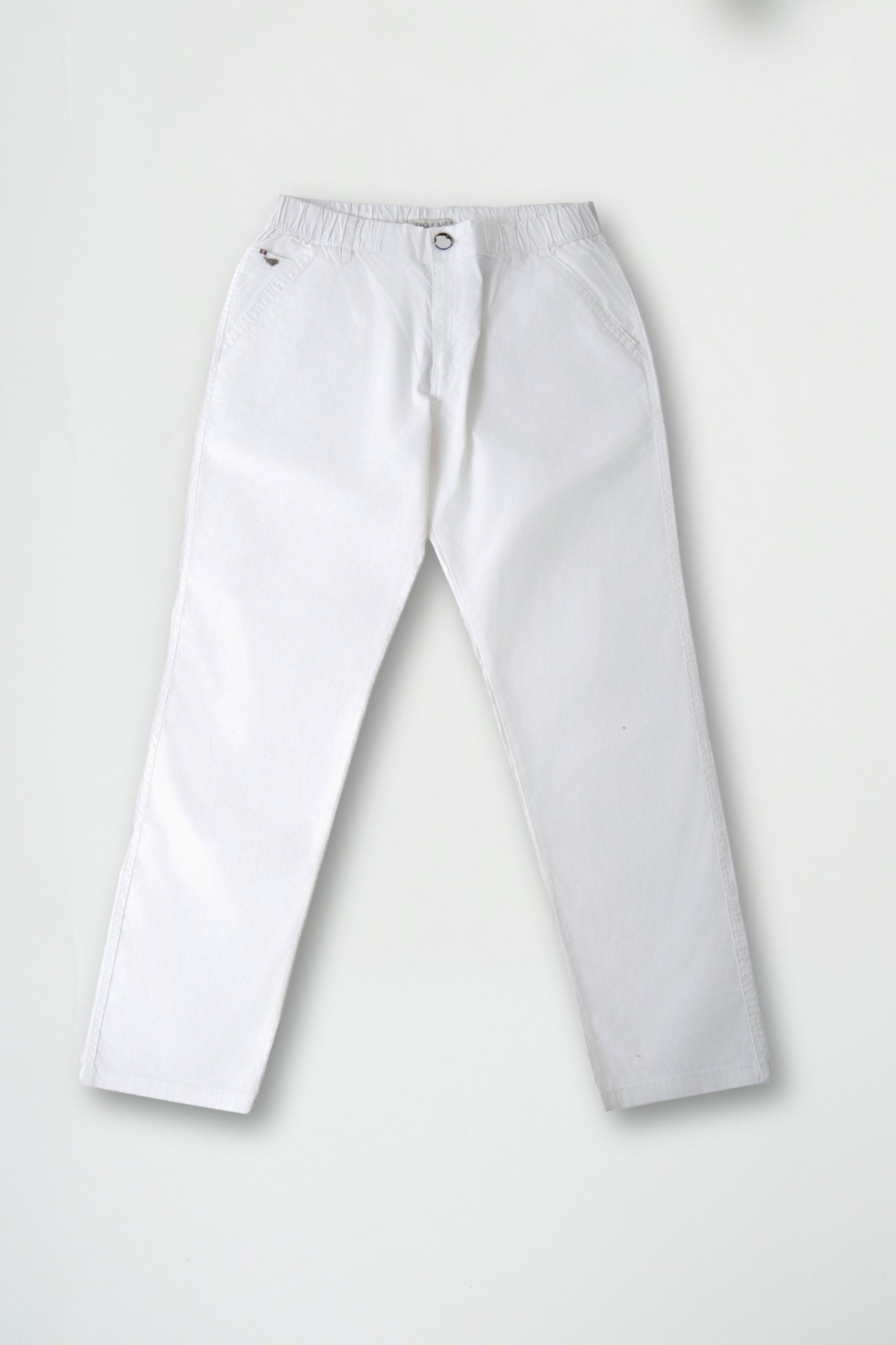Light Grey Cotton Drawstring Pants