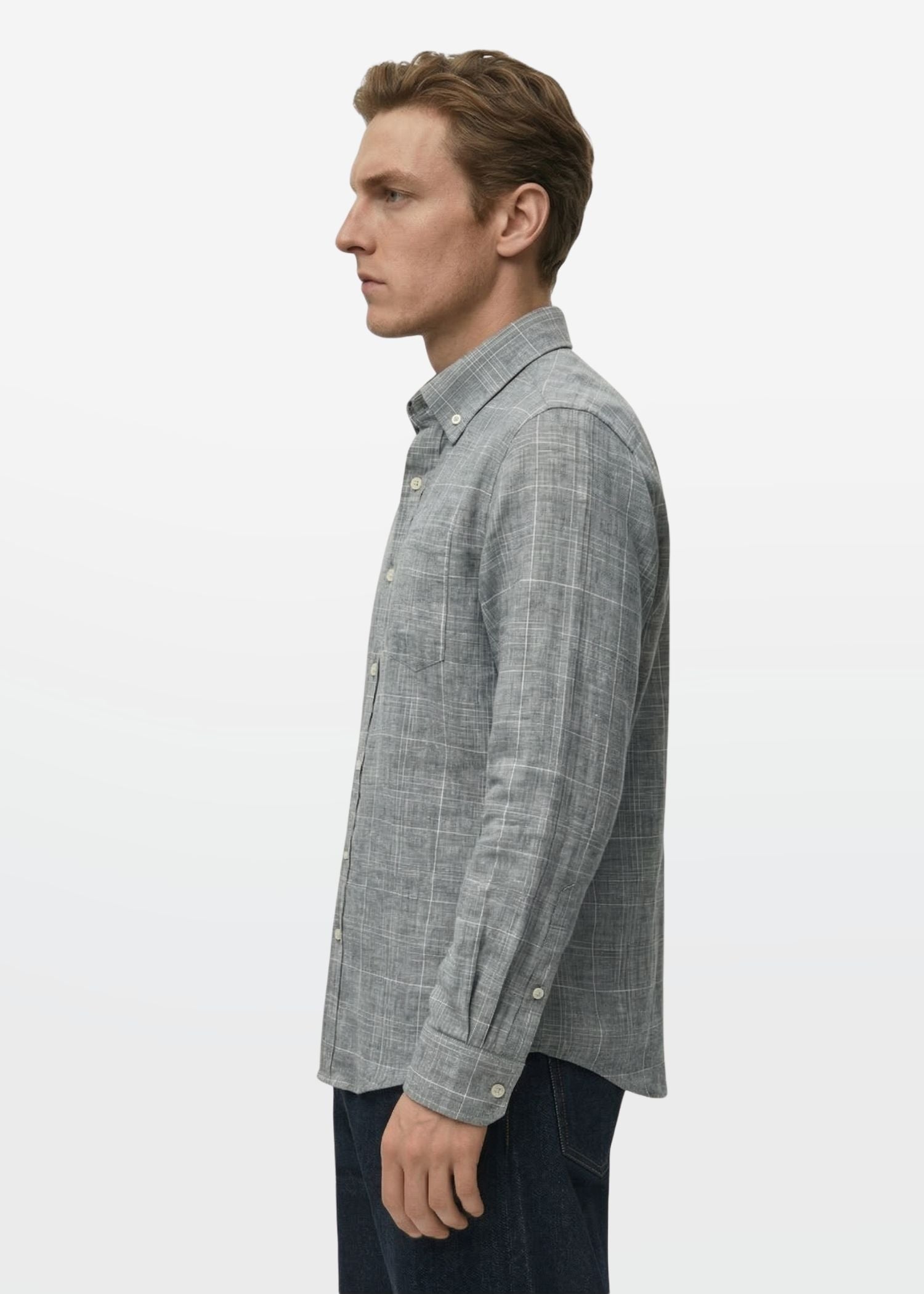 Ash Grey Check Shirt