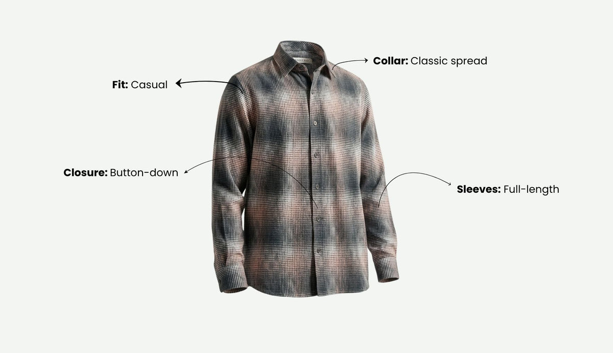 Dusty Rose Shadow Check Shirt