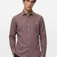 Rose Taupe Crushed Cotton Shirt