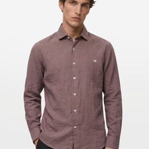 Rose Taupe Crushed Cotton Shirt