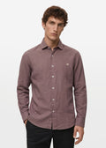 Rose Taupe Crushed Cotton Shirt — Men's Crushed Cotton Shirt | Eagle Ray