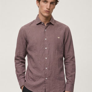 Rose Taupe Crushed Cotton Shirt