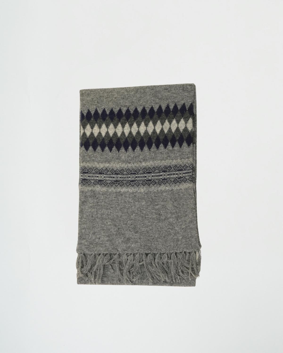 Lamb Wool Muffler in Natural Grey