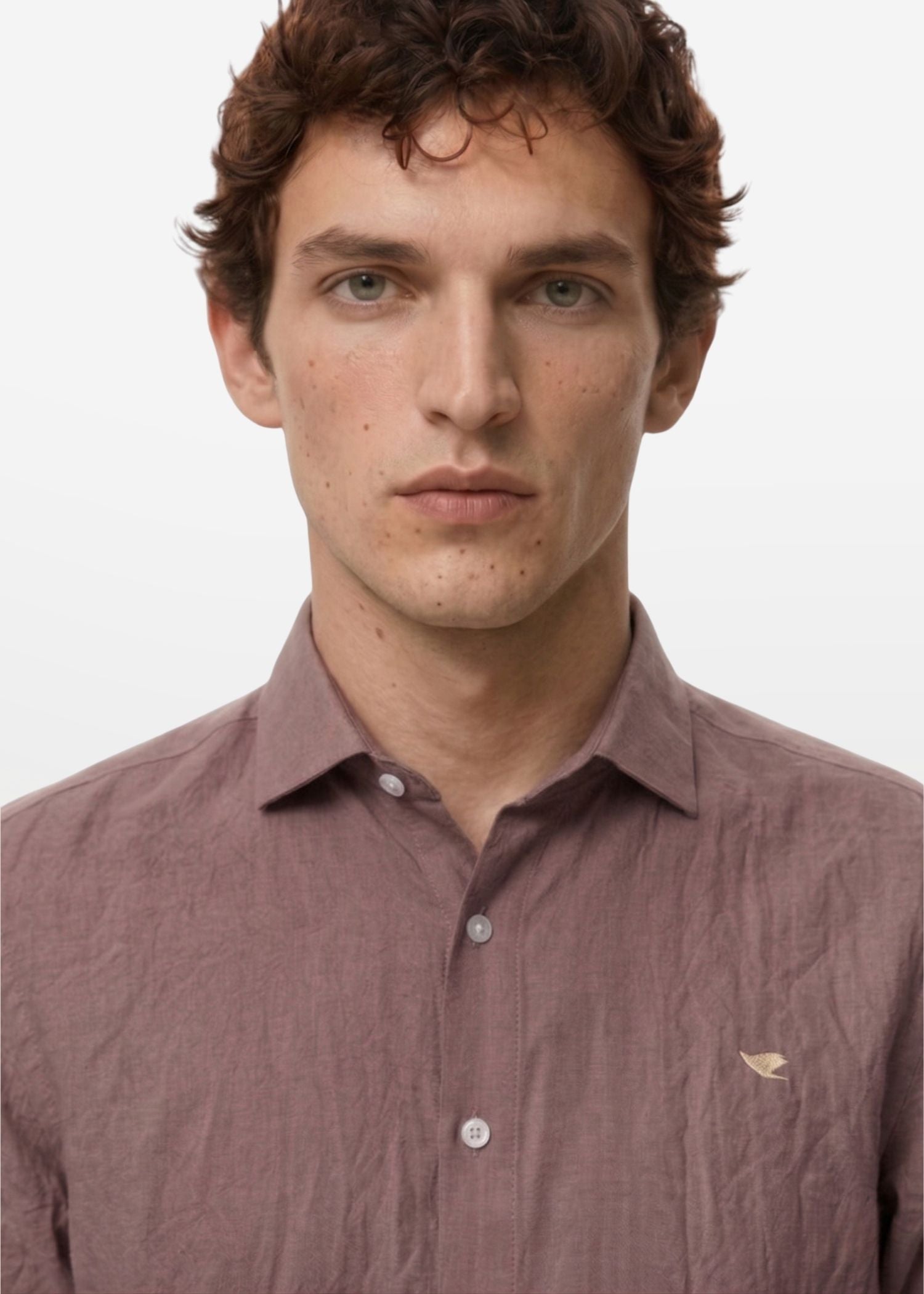 Rose Taupe Crushed Cotton Shirt
