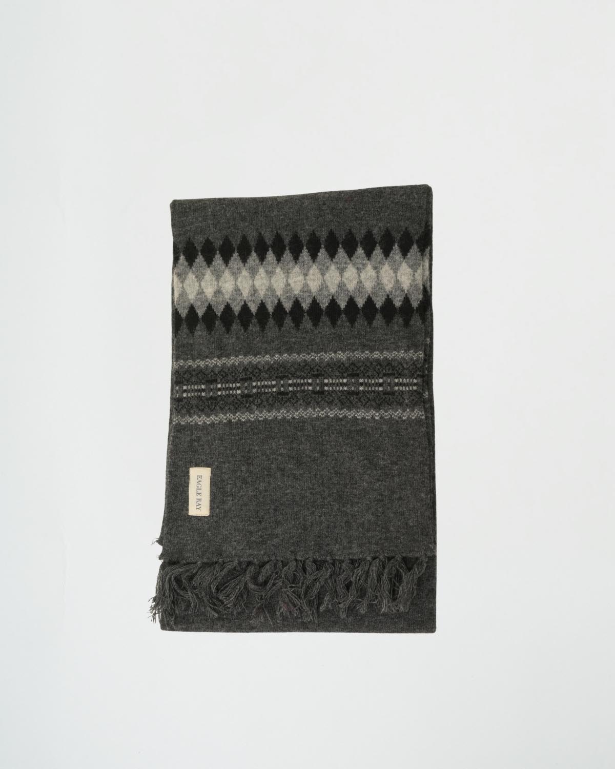 Lamb Wool Muffler in Gravel Grey