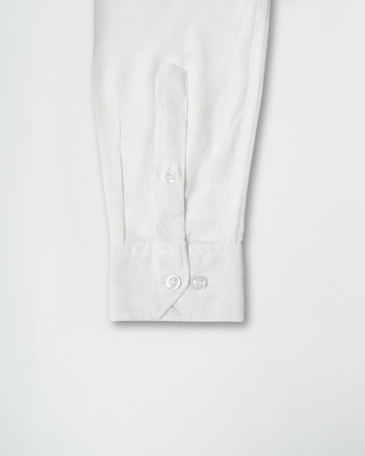 White Structured Cotton Shirt