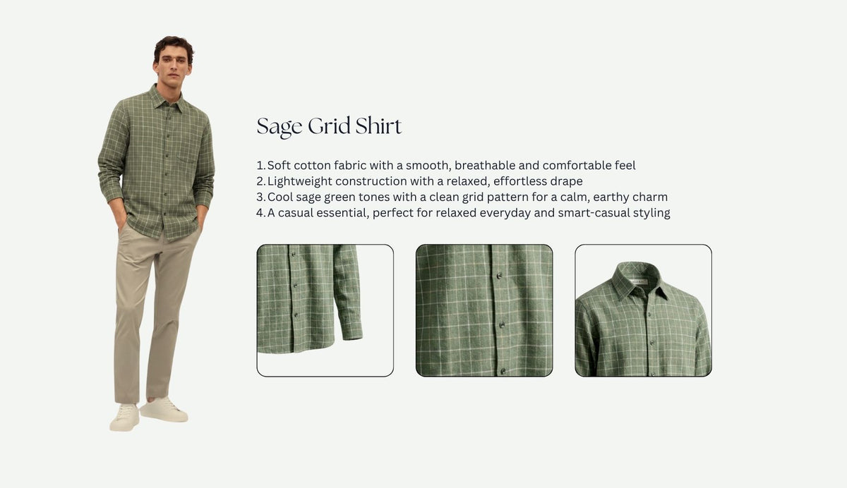 Sage Grid Shirt