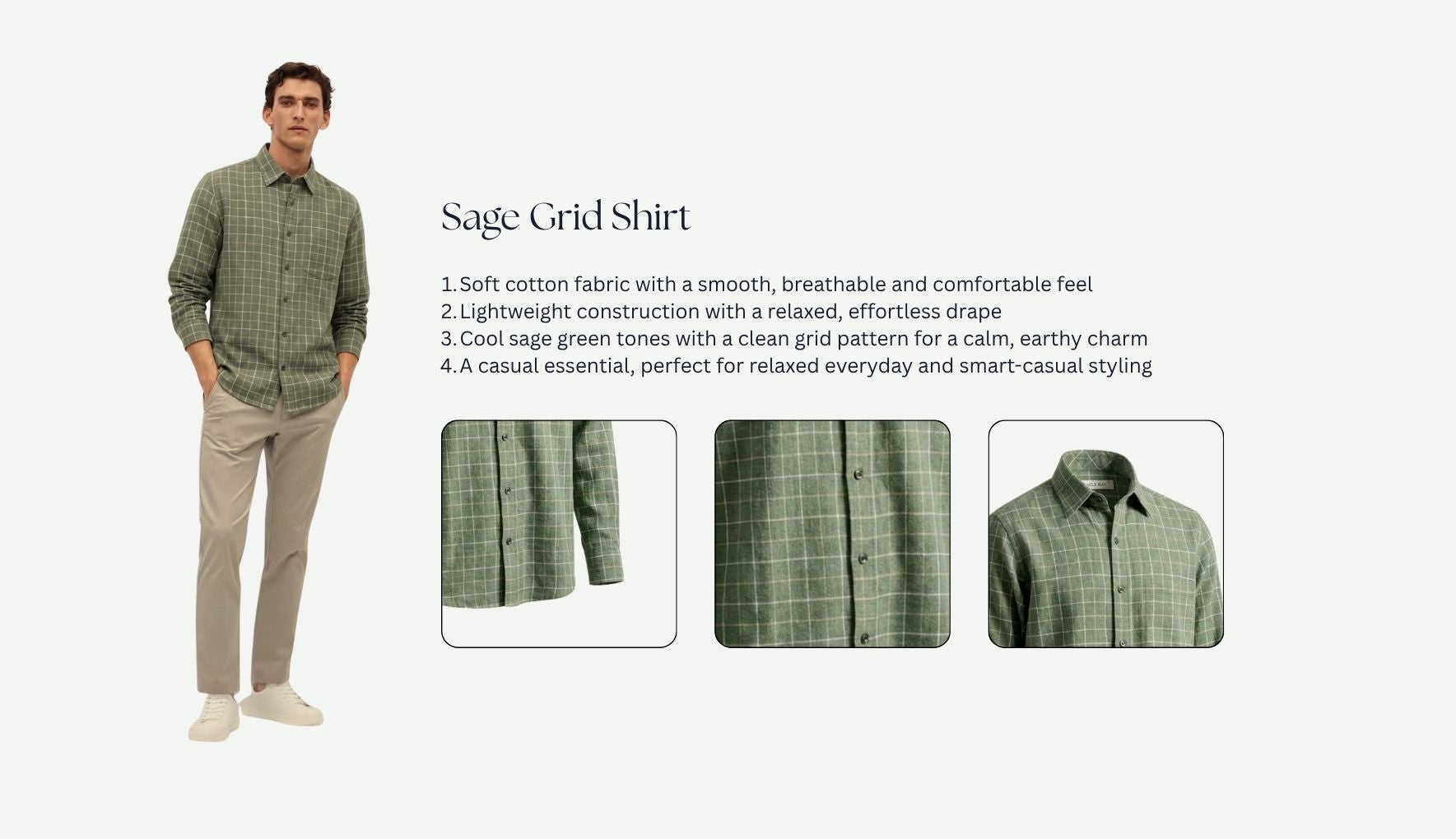 Sage Grid Shirt