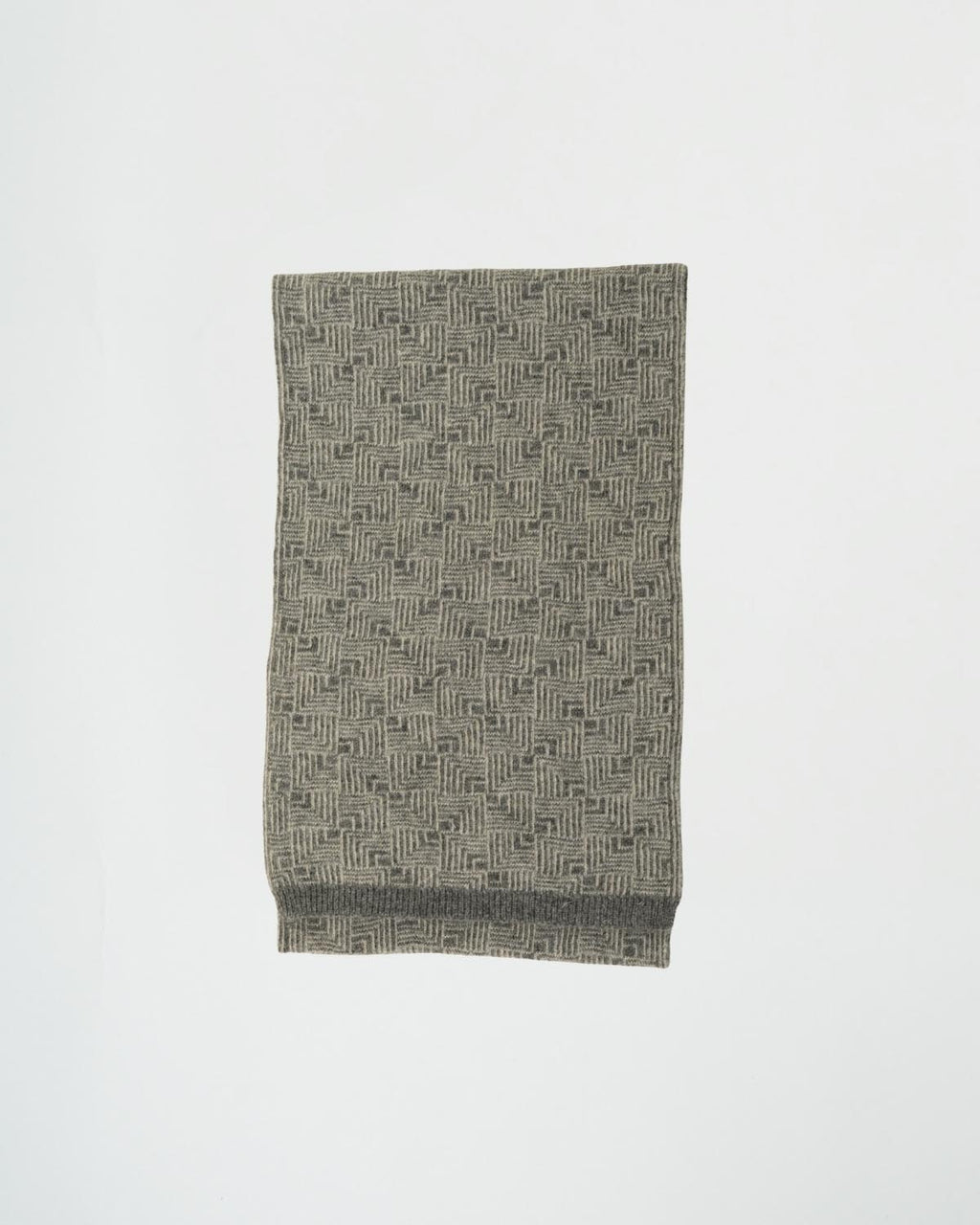 Angora Wool Muffler in Carbon Grey