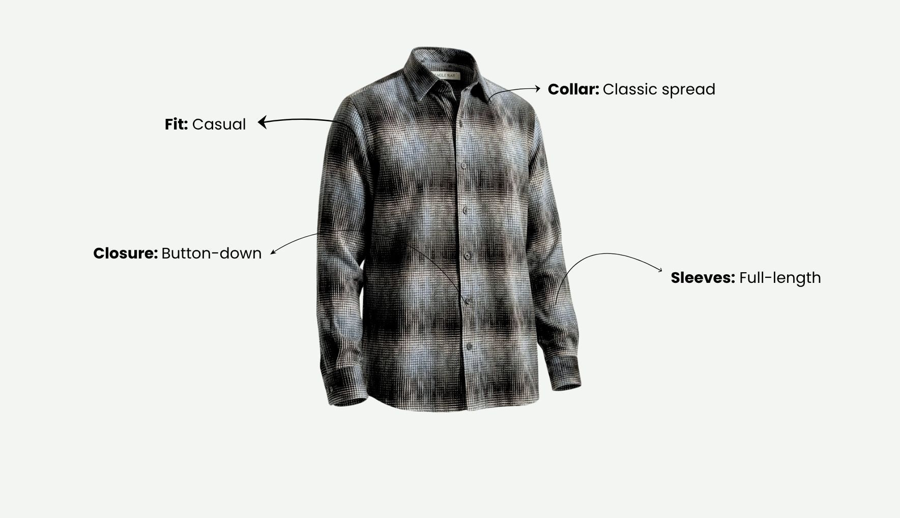 Slate Blue Shadow Check Shirt