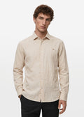 Soft Amber Crushed Cotton Shirt — Men's Crushed Cotton Shirt | Eagle Ray