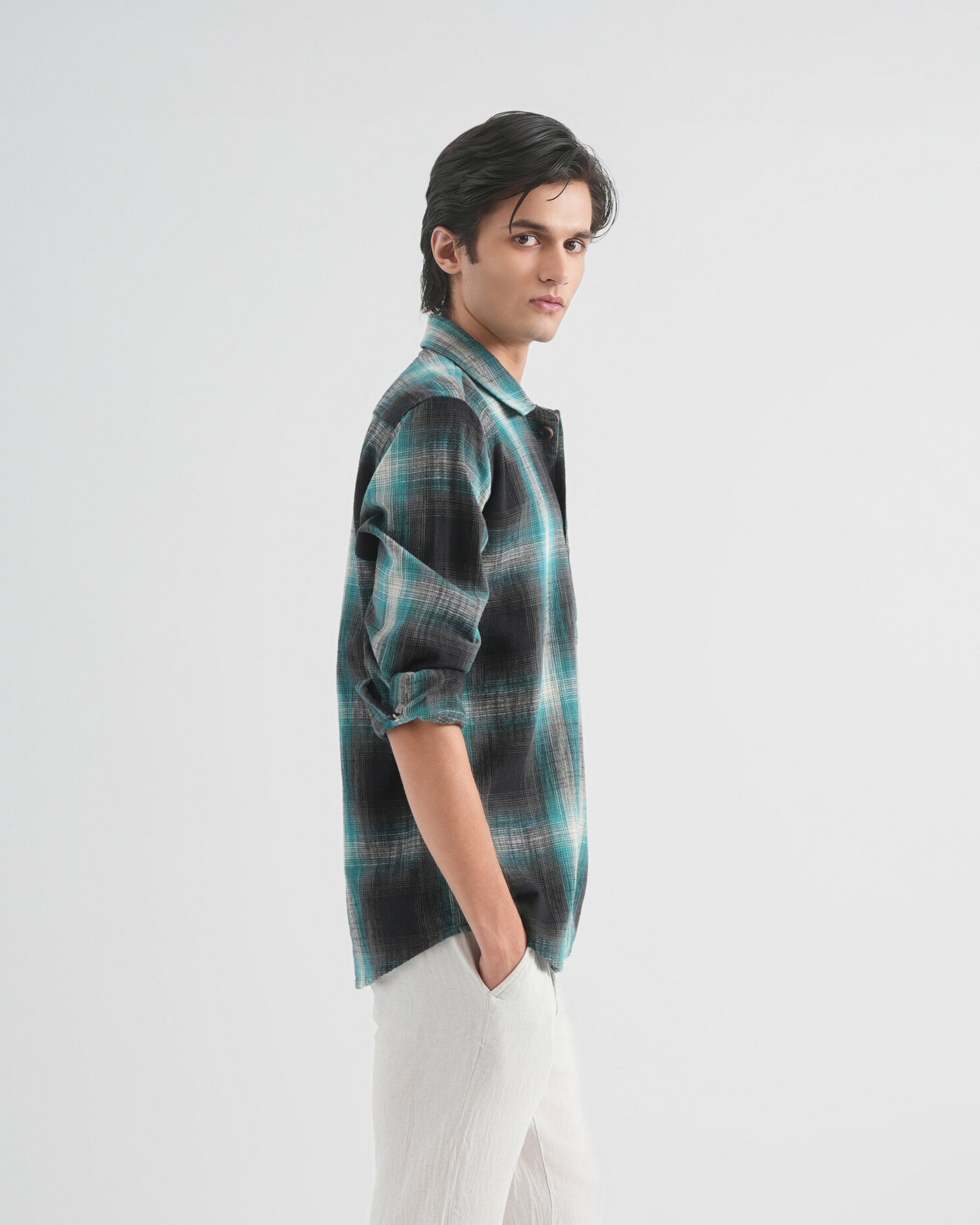 Checked Green Shirt