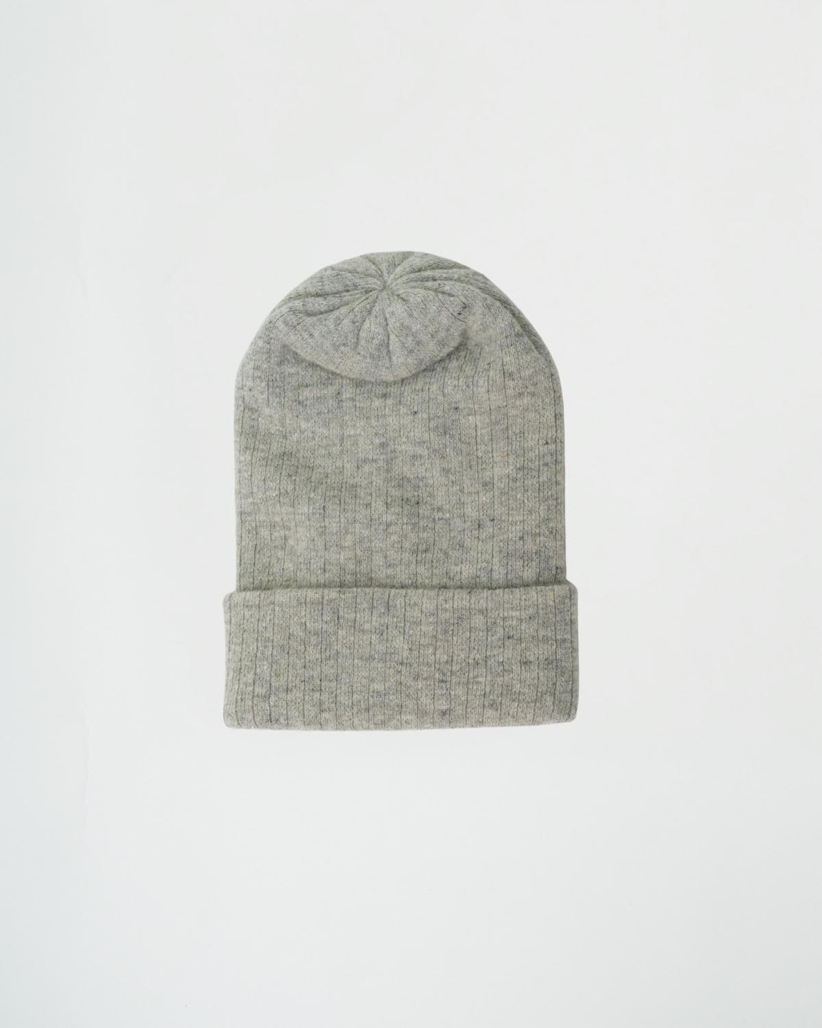 Angora Wool Winter Cap In Smoke Grey