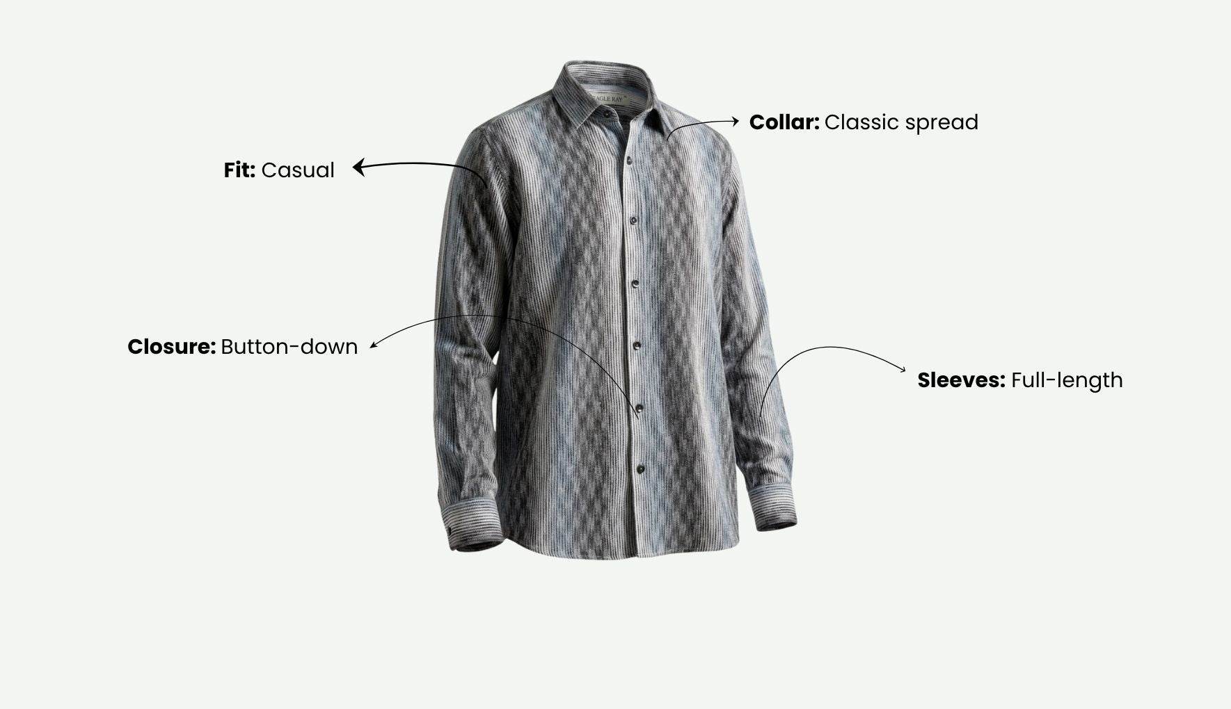 Steel Mist Ikat Stripe Shirt