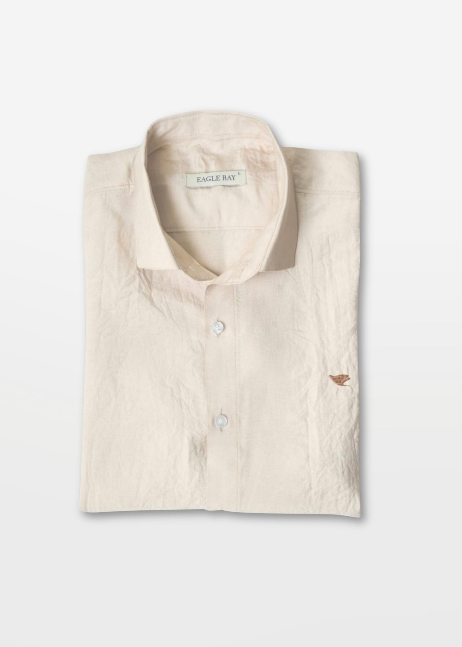 Soft Amber Crushed Cotton Shirt