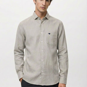 Pastel Grey Lyocell Linen Shirt