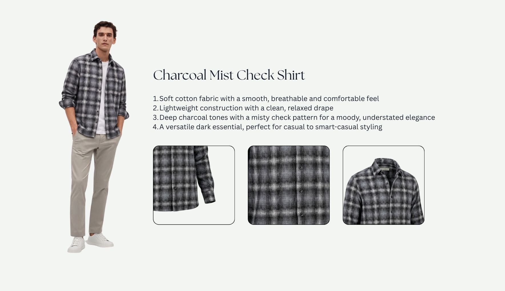 Charcoal Mist Check Shirt