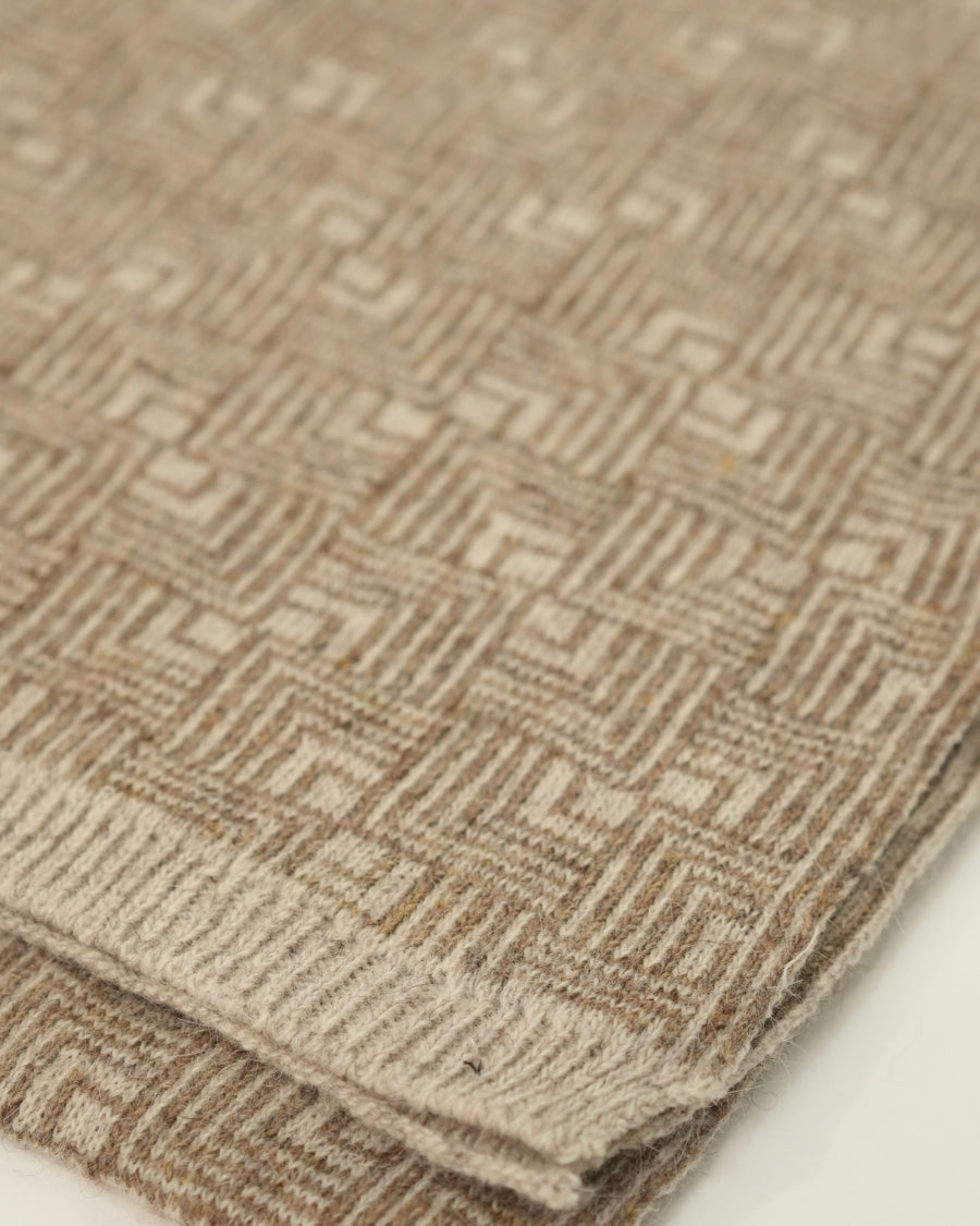 Angora Wool Muffler in Sandrift